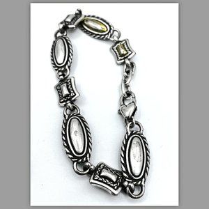 Brighton Silver Bracelet with Gold inset